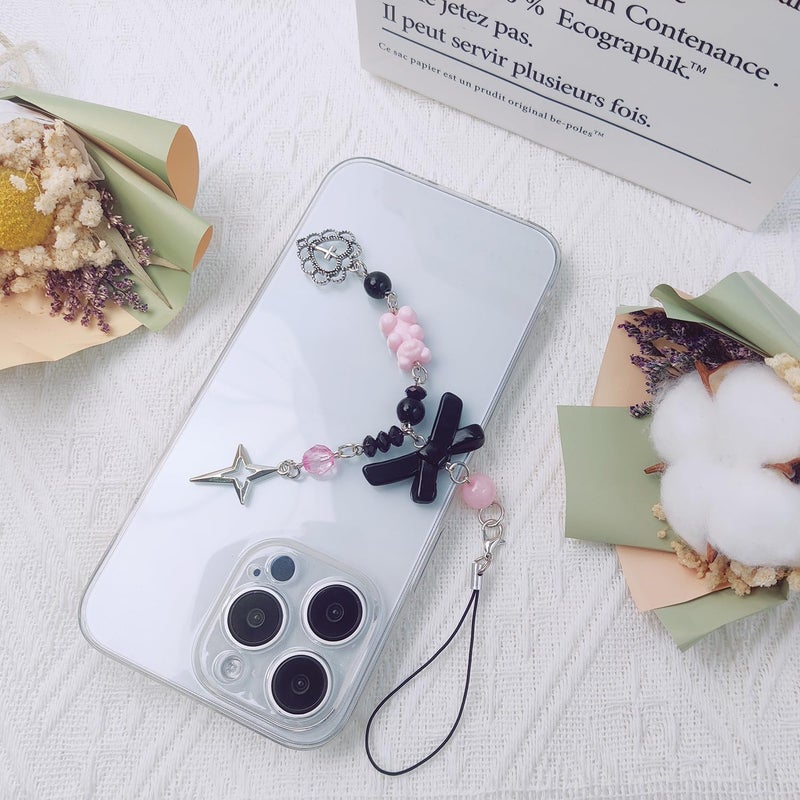 cioatu 1-4PCS Cute Phone Charms Aesthetic Y2K Cell Phone Charms Strap Strawberry Butterfly Star PhoneCharm Y2K Accessories for Bag Keychain Airpods Camera Pendants Decor - Image 5